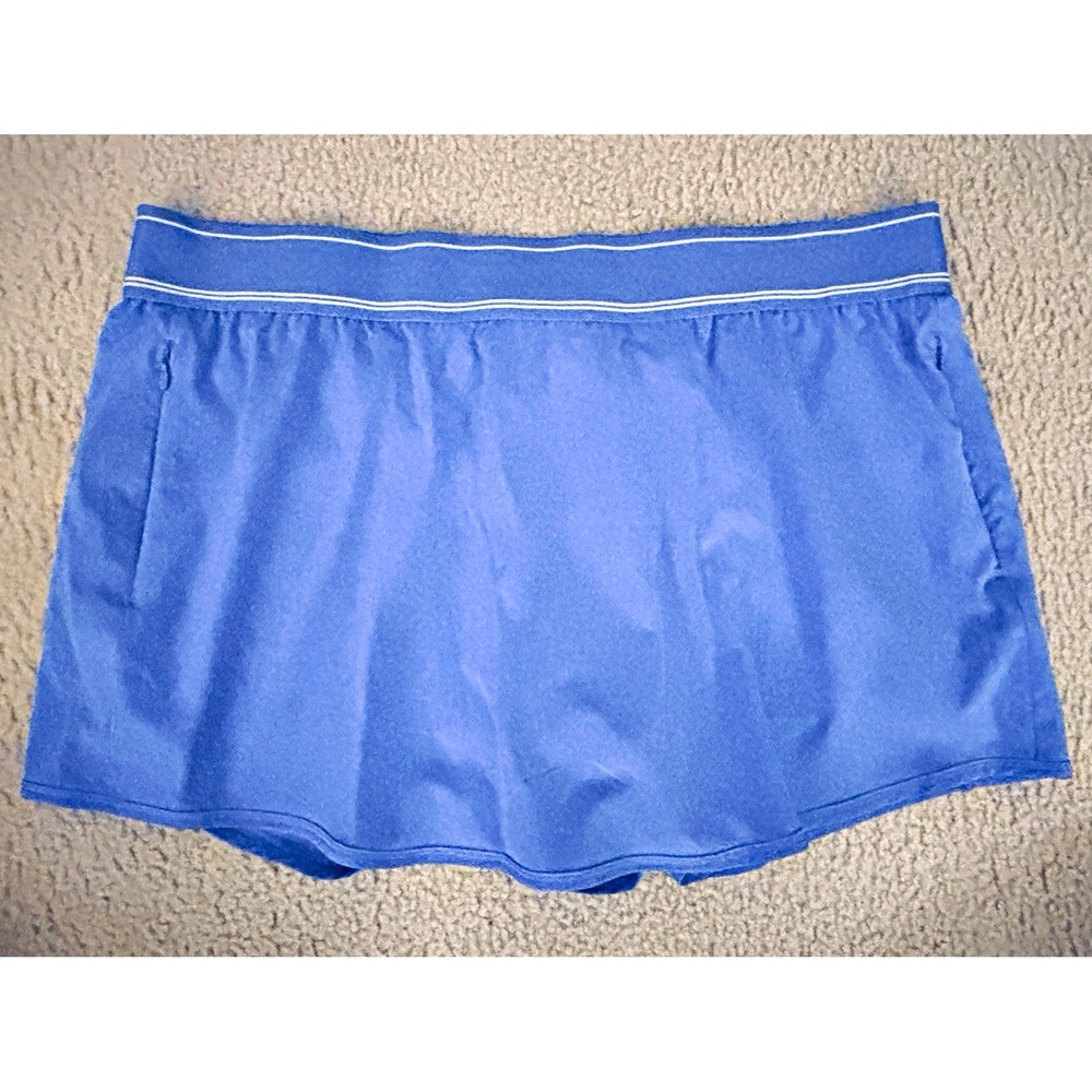 Avia Women’s Blue Athletic Skirt Skort Lined Pull On Pockets XXL